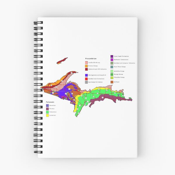 Item preview, Bedrock geology Upper Peninsula Michigan designed and sold by EzrasTrinkets.