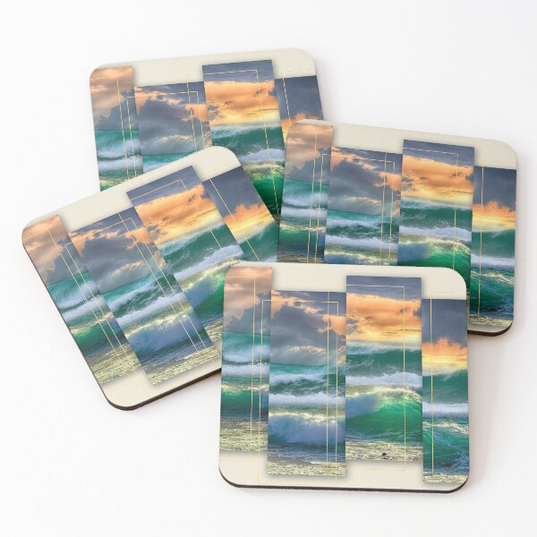 Item preview, Ocean Waves Cresting on the Beach at Sunset designed and sold by BigAl3D.