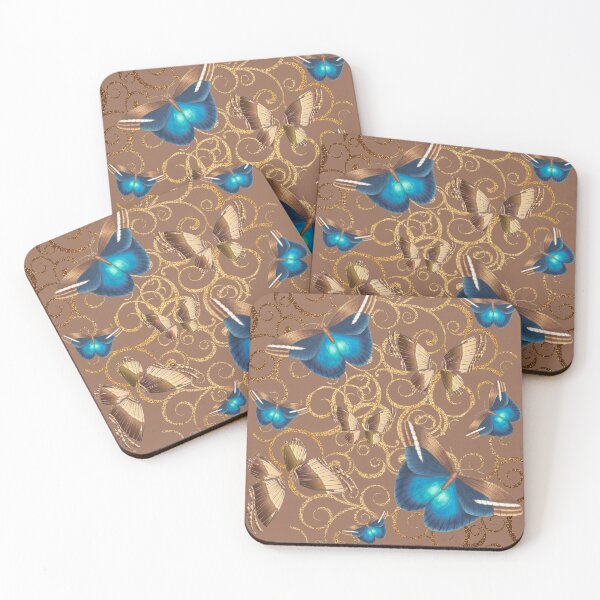 Item preview, BUTTERFLY- METALLIC BLUE & BRONZE designed and sold by Kwayako.
