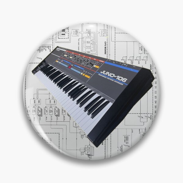 Item preview, Juno 106 synth designed and sold by Printosaurus.