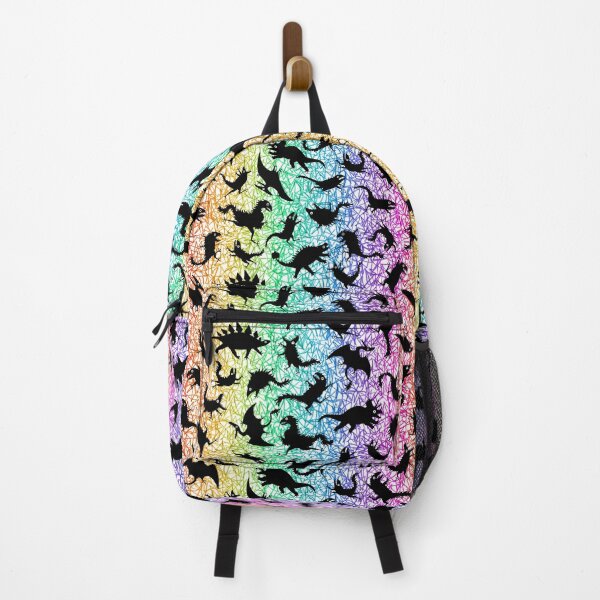 Item preview, Chaos dinosaur pattern on rainbow scribble  designed and sold by Vincent Briggs.