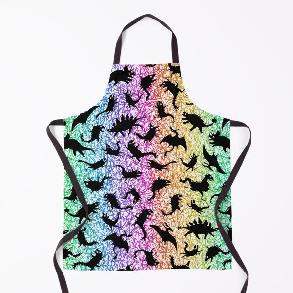 Item preview, Chaos dinosaur pattern on rainbow scribble designed and sold by Vincent Briggs.