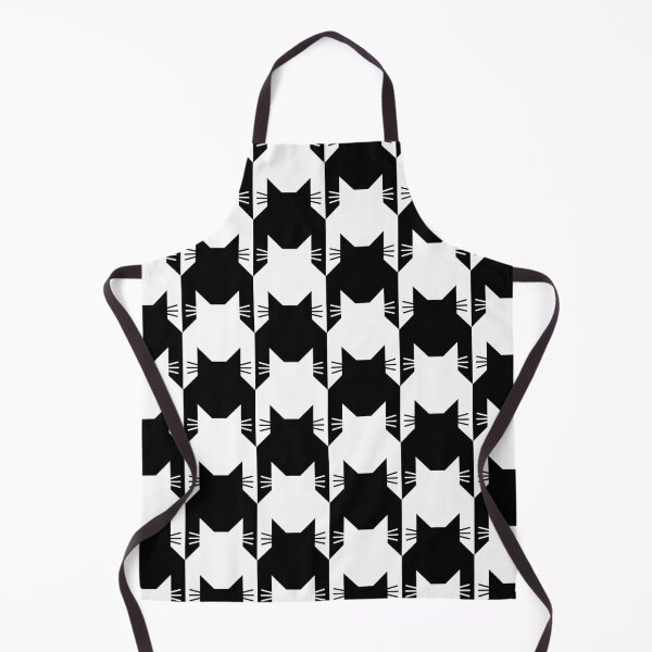 Item preview, Catstooth Cat Houndstooth Black and white Large designed and sold by Feeling Artsy.