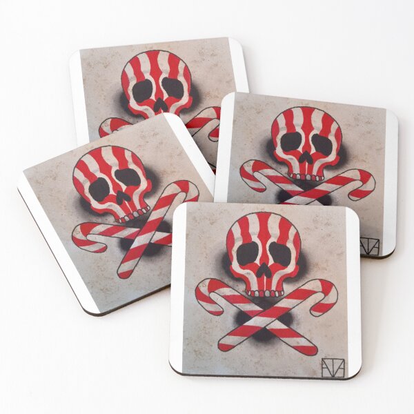 Item preview, Candy canes and skull designed and sold by maiapizarroart.