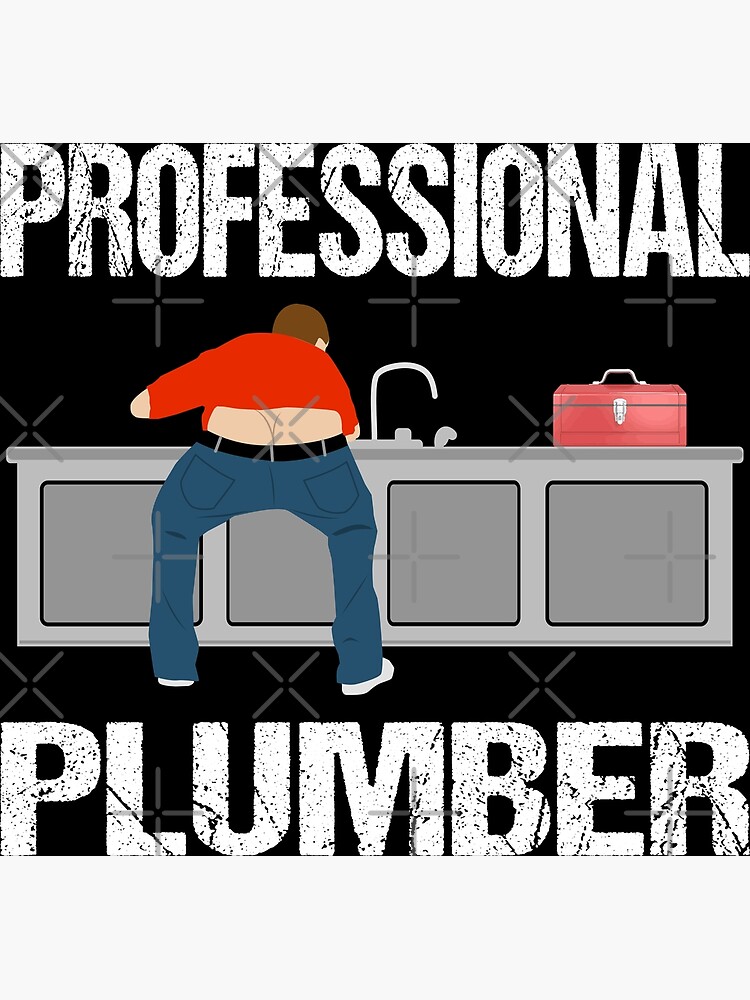 "Funny Plumbing Gift Professional Plumber" Poster for Sale by Jmack40 Redbubble