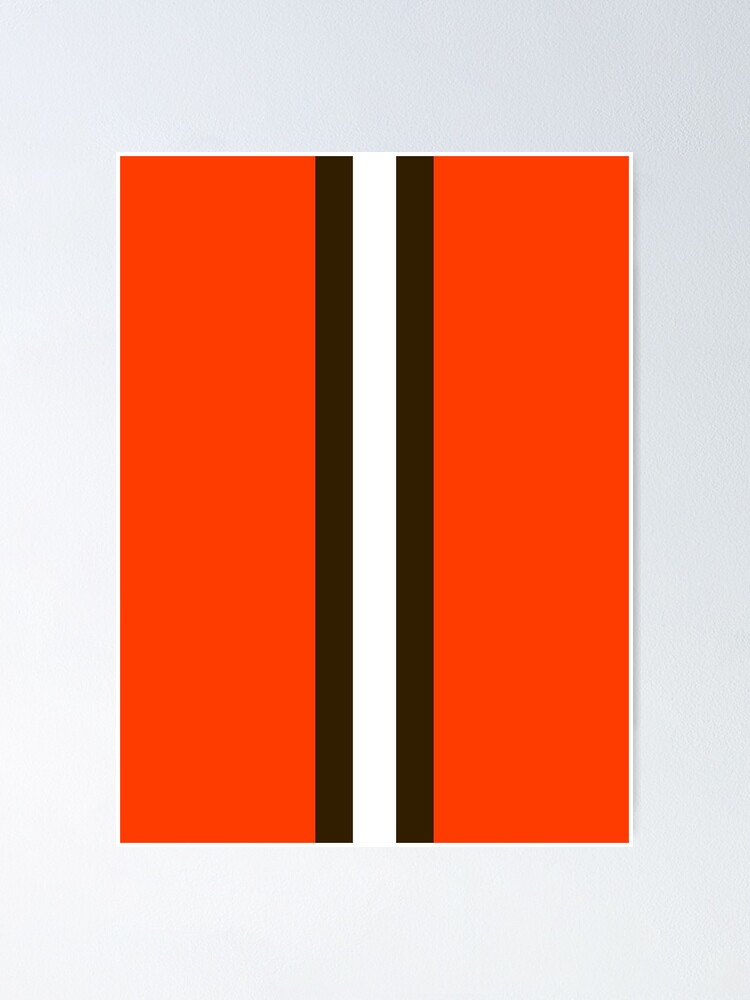 Cleveland Browns Stripe, Cleveland Football Orange | Poster