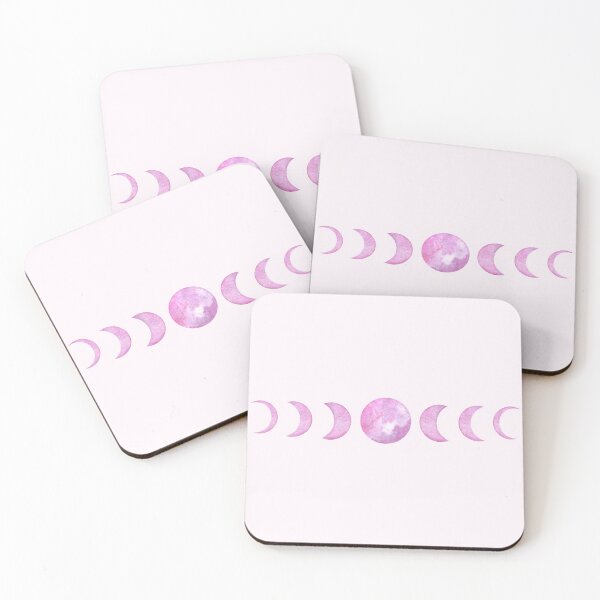 Item preview, Moon Phases Cycle Pretty Pink Crescent Moons designed and sold by Simplyy  Unique.