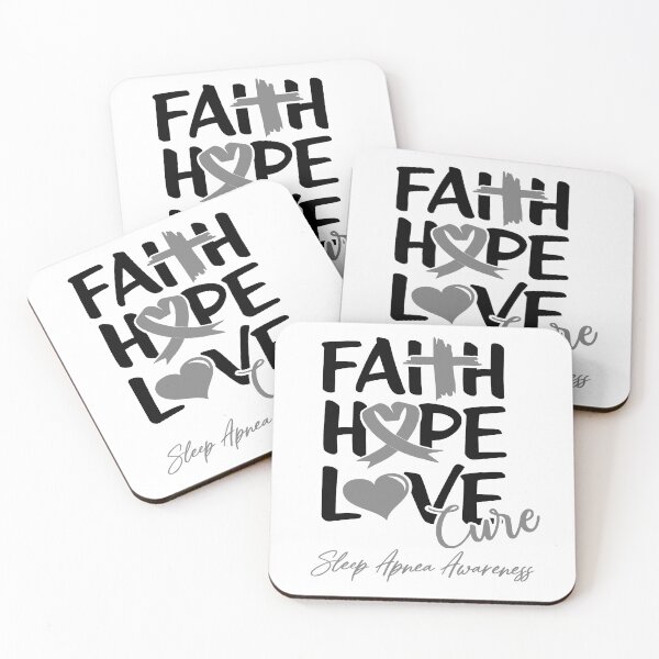 Item preview, Faith Hope Love Cure Sleep Apnea Awareness designed and sold by Grooffos.