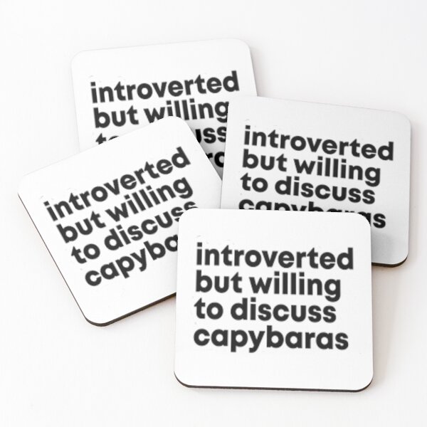 Item preview, Interoverted but willing to discuss capybaras designed and sold by potits-work.