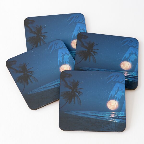 Item preview, Tropical beach | palm trees | ocean designed and sold by hossamsoud.