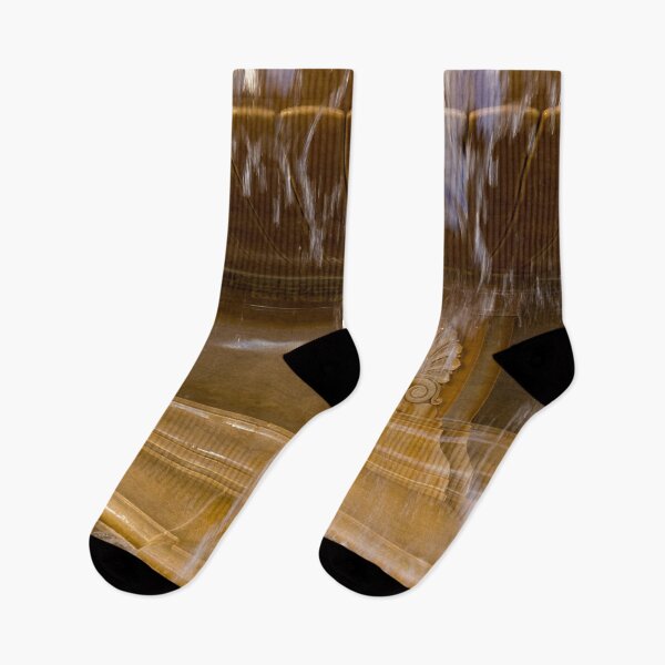 Item preview, Buttery Golden Marble Through Ripping Water Curtains - Take Two designed and sold by Georgia Mizuleva.
