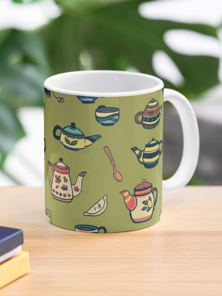 Strawberry Mug Overprint, Cottagecore Aesthetic Mug, Cute Coffee