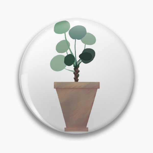 Item preview, Cute potted Chinese money plant  - Pilea peperomioides succulent in a pot design designed and sold by Balsamista-art.