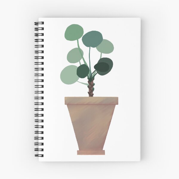 Item preview, Cute potted Chinese money plant  - Pilea peperomioides succulent in a pot design designed and sold by Balsamista-art.