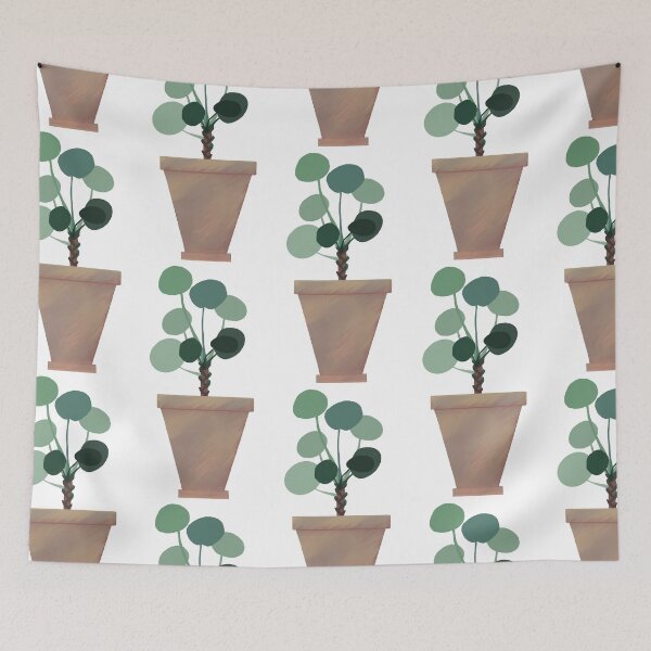Item preview, Cute potted Chinese money plant  - Pilea peperomioides succulent in a pot design designed and sold by Balsamista-art.