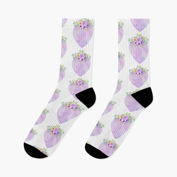 Item preview, Heart Purple Pastel Marble Flowers Roses designed and sold by Simplyy  Unique.