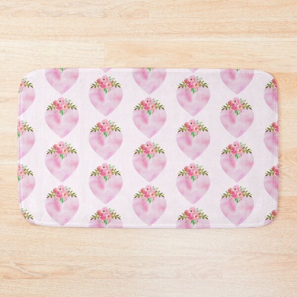 Item preview, Heart Pink Pastel Marble Flowers Roses designed and sold by Simplyy  Unique.