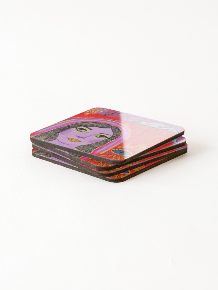 Thumbnail 4 of 5, Coasters (Set of 4), Protection Spell designed and sold by cryptcreeper21.
