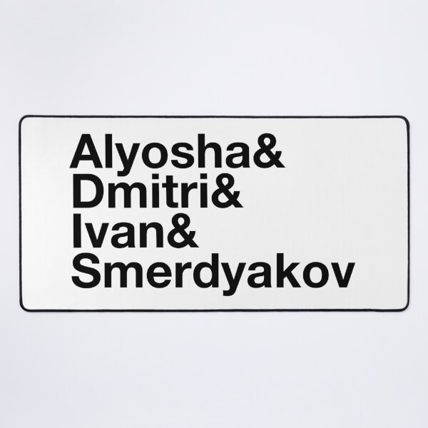 Item preview, Dostoevsky The Brothers Karamazov Character List: Alyosha & Dmitri & Ivan & Smerdyakov designed and sold by kierkegaard.