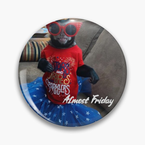 Item preview, 4th of July Almost Friday Monkey designed and sold by JoeyGsShop.