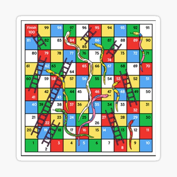"Ladders and snakes " Sticker for Sale by daghlashassan Redbubble