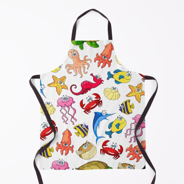 Item preview, Cute and Funny Mixed Sea Life Nautical Seamless Pattern. Shells and Fish, Octopus, Crab designed and sold by silviaol.