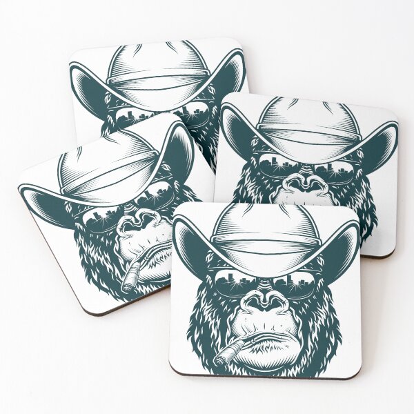 Item preview, Gorilla head in Cowboy in green designed and sold by PherppaXz.