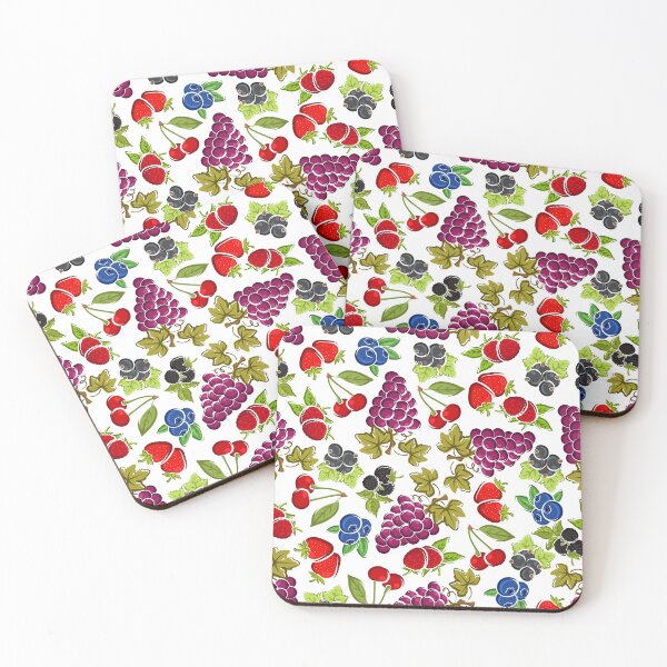 Item preview, Juicy Ripe Berries and Grapes Mixed Fruit. Strawberries, Currants, Grapes, Blueberries, Cherries, Raspberries designed and sold by silviaol.