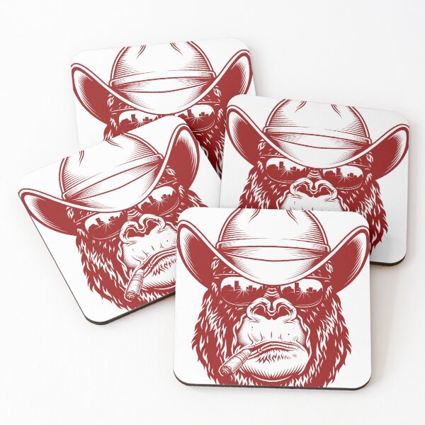 Item preview, Gorilla head in Cowboy in red designed and sold by PherppaXz.