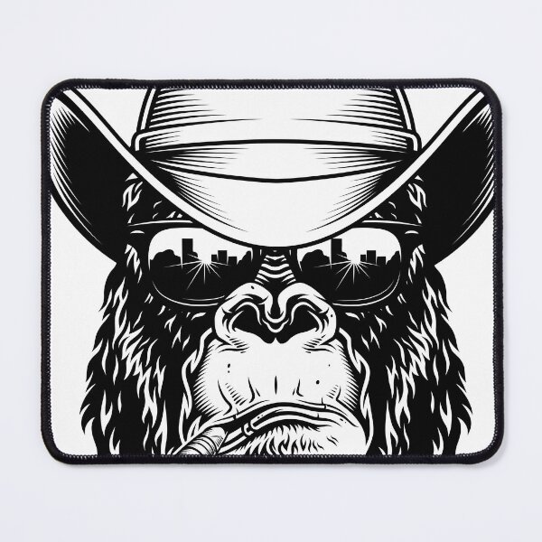 Item preview, Gorilla head in Cowboy in black designed and sold by PherppaXz.