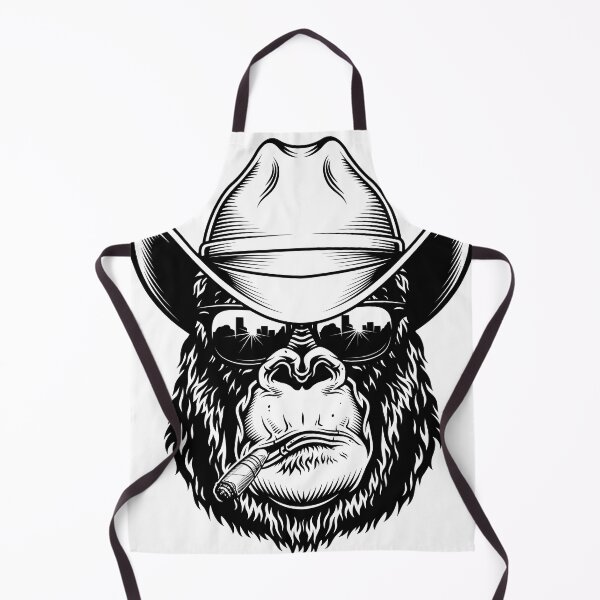 Item preview, Gorilla head in Cowboy in black designed and sold by PherppaXz.