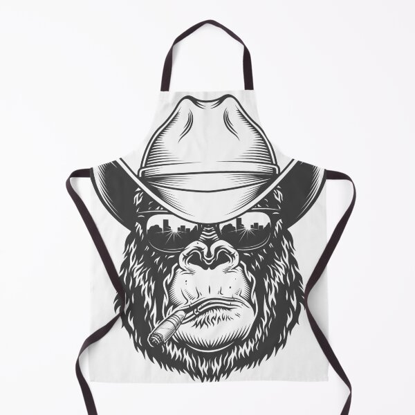 Item preview, Gorilla head in Cowboy in gray designed and sold by PherppaXz.