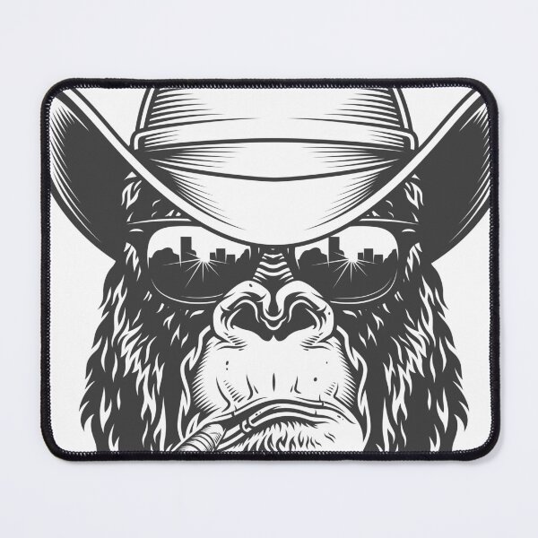 Item preview, Gorilla head in Cowboy in gray designed and sold by PherppaXz.