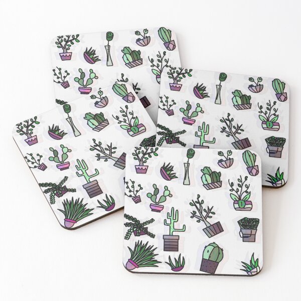 Item preview, Mixed Green Plants in the Pots. Houseplants Cute Collage designed and sold by silviaol.