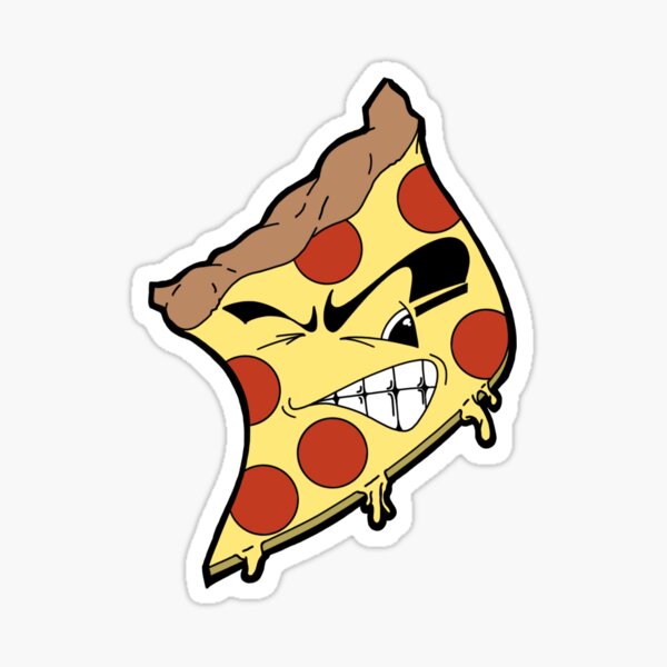 "Original Pizza Face Character Design" Sticker for Sale by seanodesign