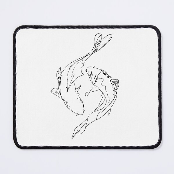 Item preview, Koi Fish | Japanese Art | Yin Yang Koi Fish | Signature Version designed and sold by OneLineArt.