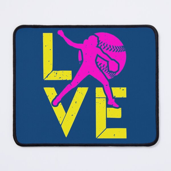 Item preview, LOVE Sport blue Silhouette Softball Player designed and sold by Aigilowagner.