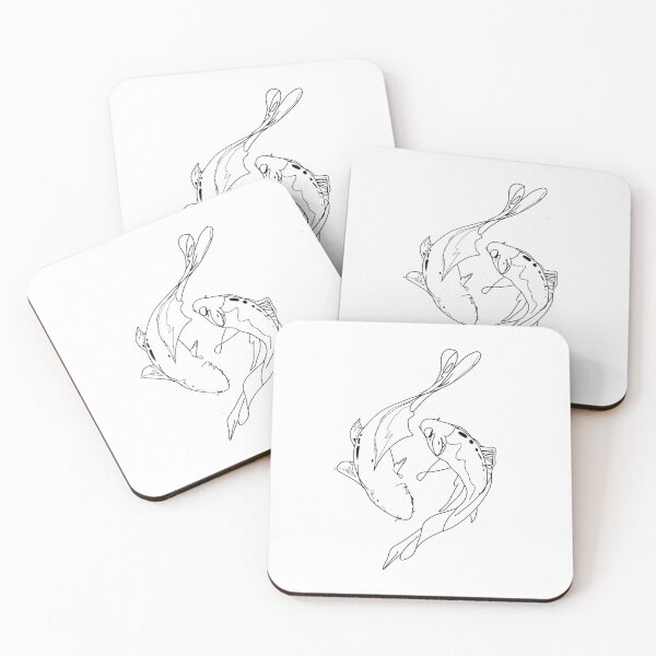 Item preview, Koi Fish | Japanese Art | Yin Yang Koi Fish | Signature Version designed and sold by OneLineArt.