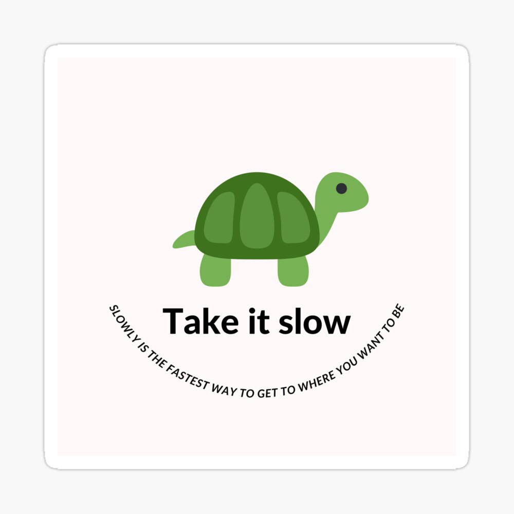 Take It Slow Slowly Is The Fastest Way To Get To Where You Want To Be Poster For Sale By Jasminee17 Redbubble