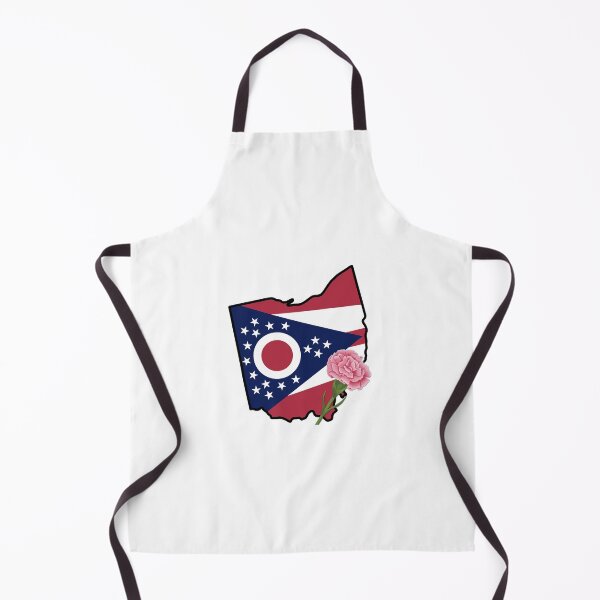 Item preview, State of Ohio Flag with State Flower Carnation designed and sold by Gsallicat.