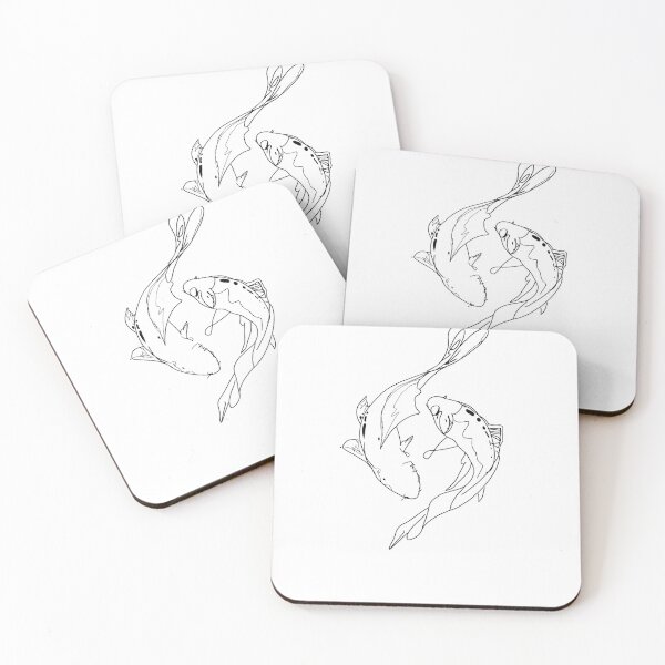 Item preview, Koi Fish | Japanese Art | Yin Yang Koi Fish | Un-Signed Version designed and sold by OneLineArt.