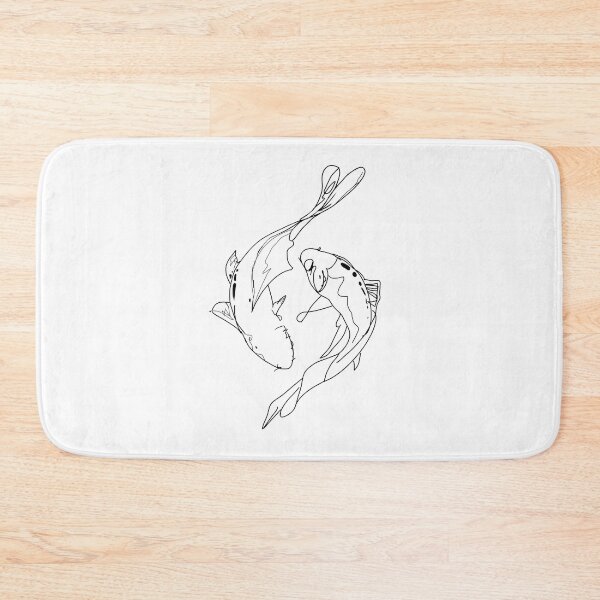 Item preview, Koi Fish | Japanese Art | Yin Yang Koi Fish | Un-Signed Version designed and sold by OneLineArt.