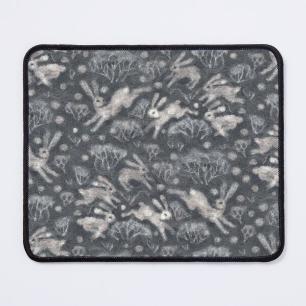 Item preview, Hares Field, Winter Snow Field Bunnies Rabbits Pattern Grey designed and sold by Julia Khoroshikh.