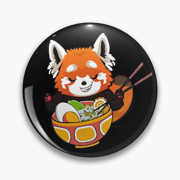 Item preview, Red Panda Eating Ramen - Cute Kawaii style Red Panda designed and sold by HROC.