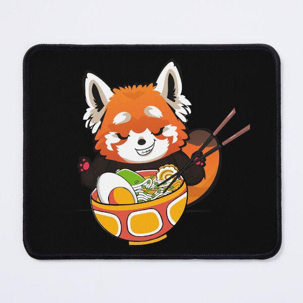 Item preview, Red Panda Eating Ramen - Cute Kawaii style Red Panda designed and sold by HROC.