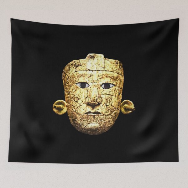 Item preview, Golden ceremonial mask designed and sold by Floradigital.