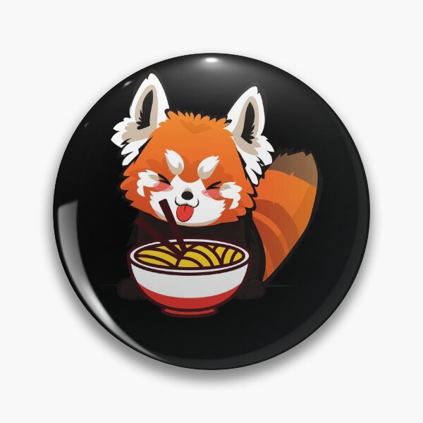 Item preview, Red Panda Eating Ramen - Cute Kawaii style Red Panda designed and sold by HROC.