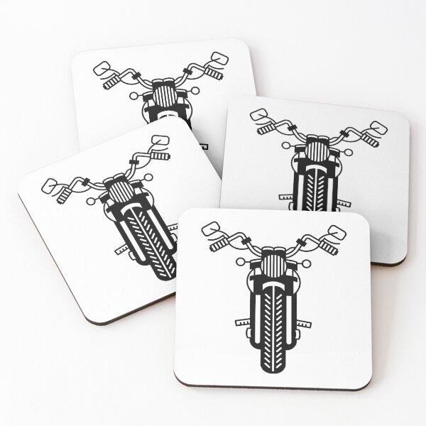 Item preview, Illustration of stylized black and white motorcycle designed and sold by iswenyi.