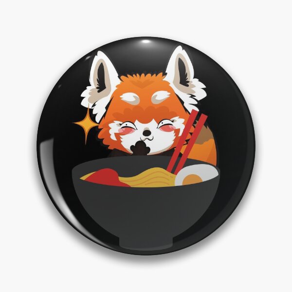Item preview, Red Panda Eating Ramen - Cute Kawaii style Red Panda designed and sold by HROC.
