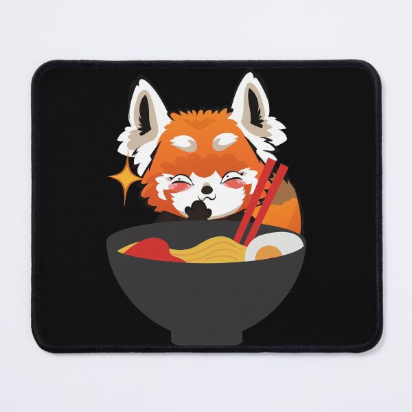Item preview, Red Panda Eating Ramen - Cute Kawaii style Red Panda designed and sold by HROC.